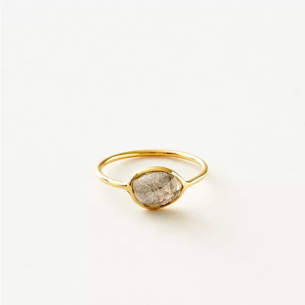 Studio Loma - Ring Amy, Labradorite Forgyldt sterlingsølv