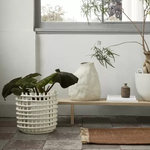 ferm LIVING - Vulca vase Offwhite Stone, Large - Hent selv