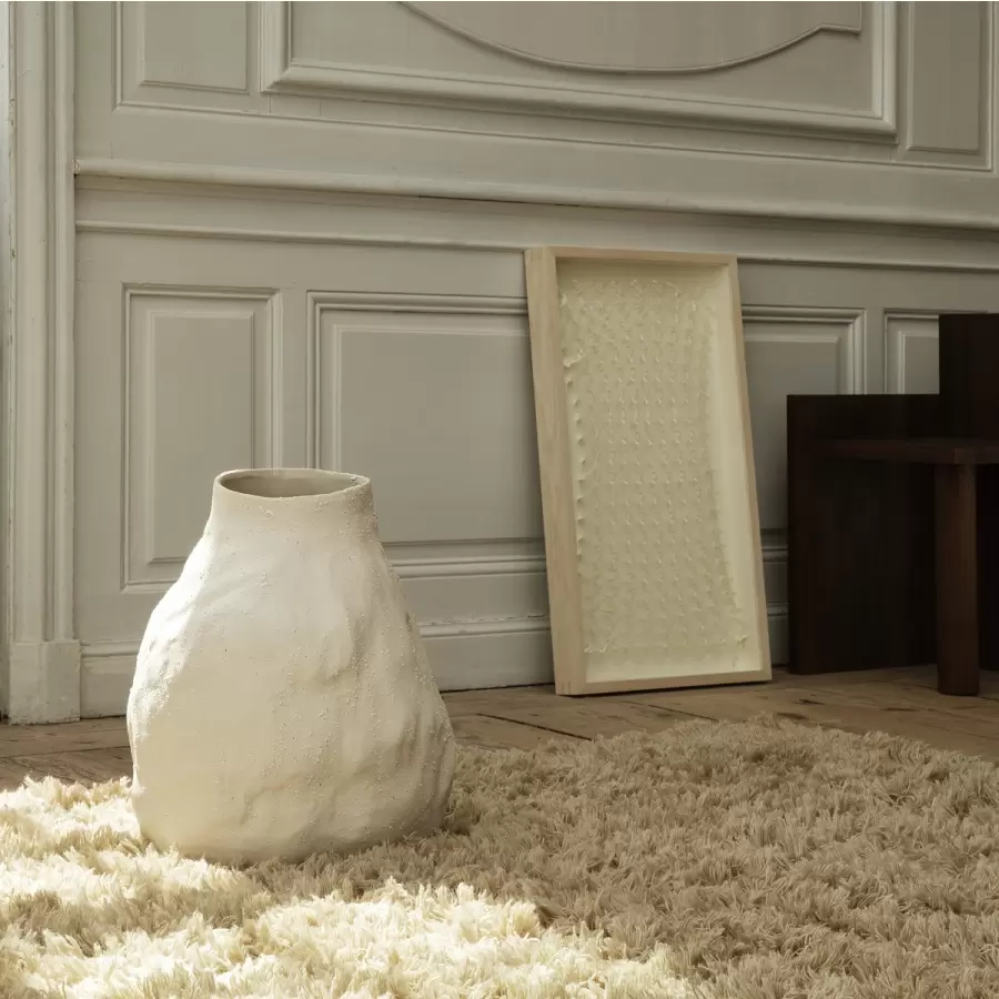 ferm LIVING - Vulca vase Offwhite Stone, Large - Hent selv