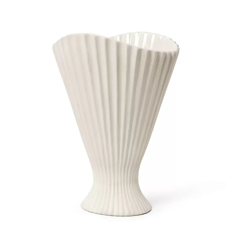 ferm LIVING - Vase Fountain, Off-White H:30,5