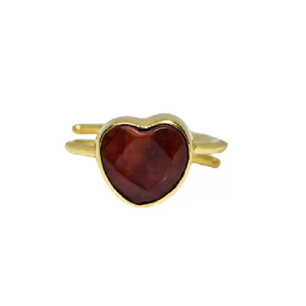 IBU Jewels - Ring Love Red, Forgyldt