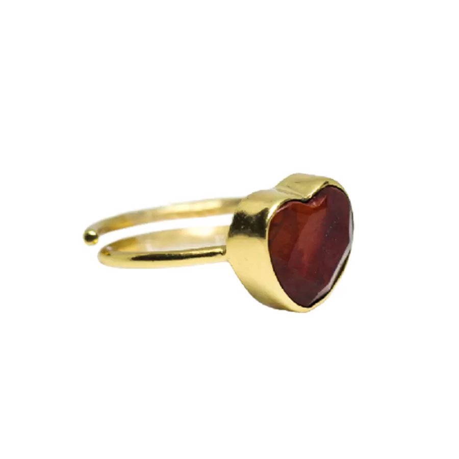 IBU Jewels - Ring Love Red, Forgyldt