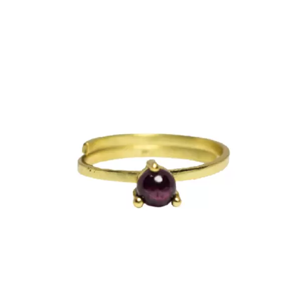 IBU Jewels - Ring Ibu Granat, Forgyldt