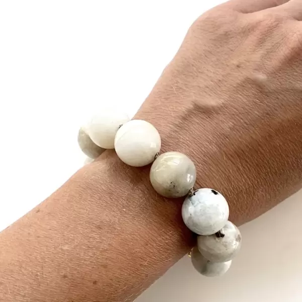 Sisse Dinesen - Armbånd Mona Moonstone, Forgyldt