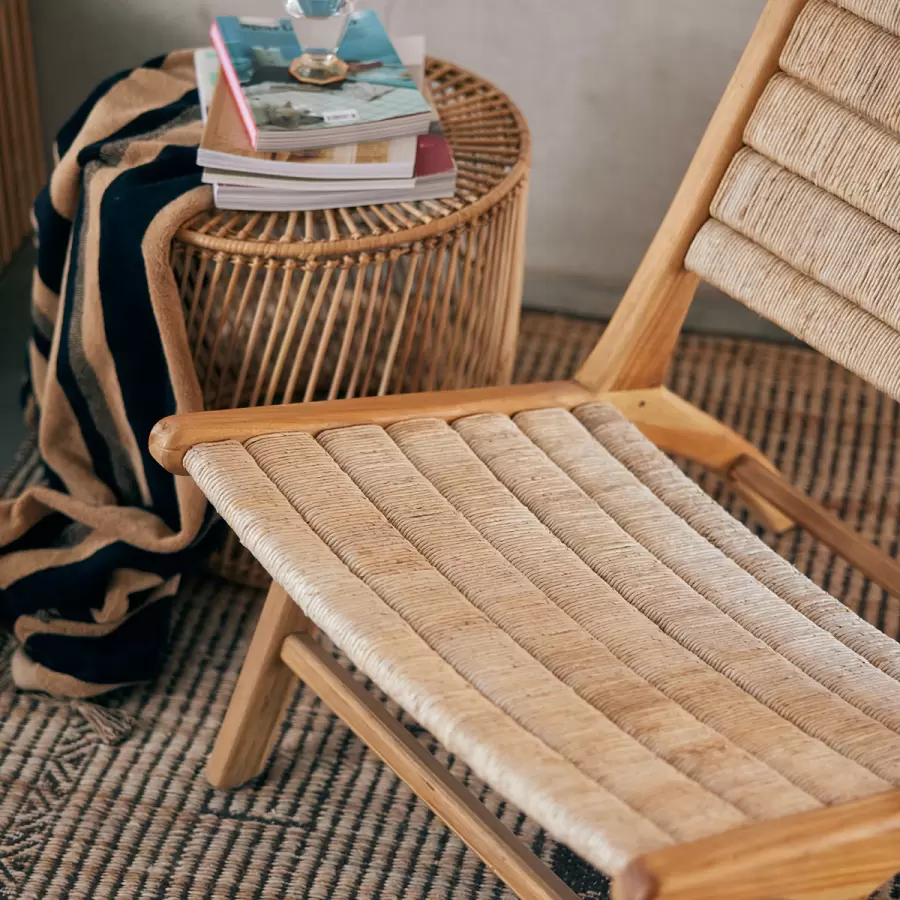 HK living - Loungestol Abaca, Teak - Hent selv