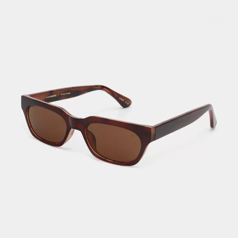 A.Kjærbede - Solbrille Bror, Brown/Demi Light Brown Transparent