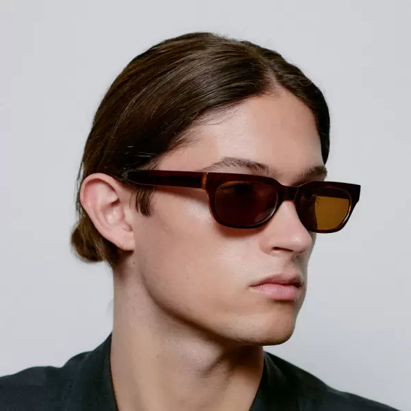 A.Kjærbede - Solbrille Bror, Brown/Demi Light Brown Transparent