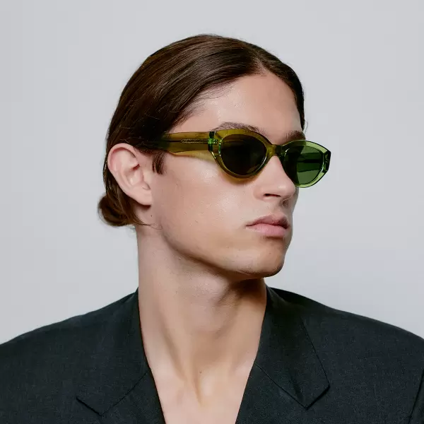 A.Kjærbede - Solbrille Winnie, Light Olive Transparent