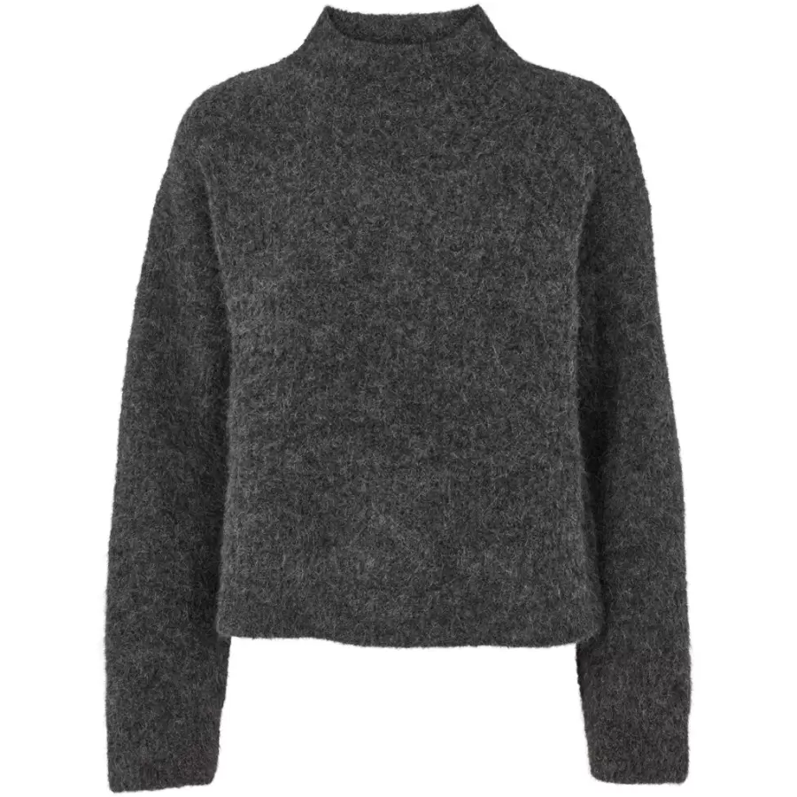 Basic Apparel - Sweater Magna H. Neck, Mørkegrå