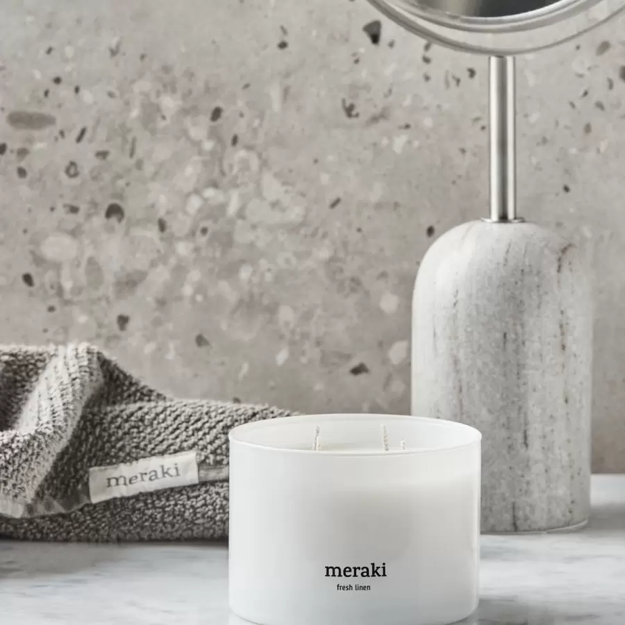 meraki - Duftlys, Fresh Linen Ø:10*7,5