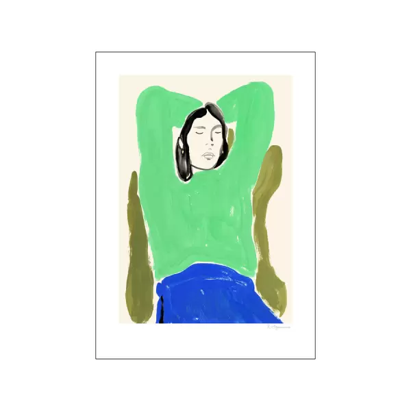 The Poster Club - Rosie McGuinness, Sitting in Green and Blue, 50*70