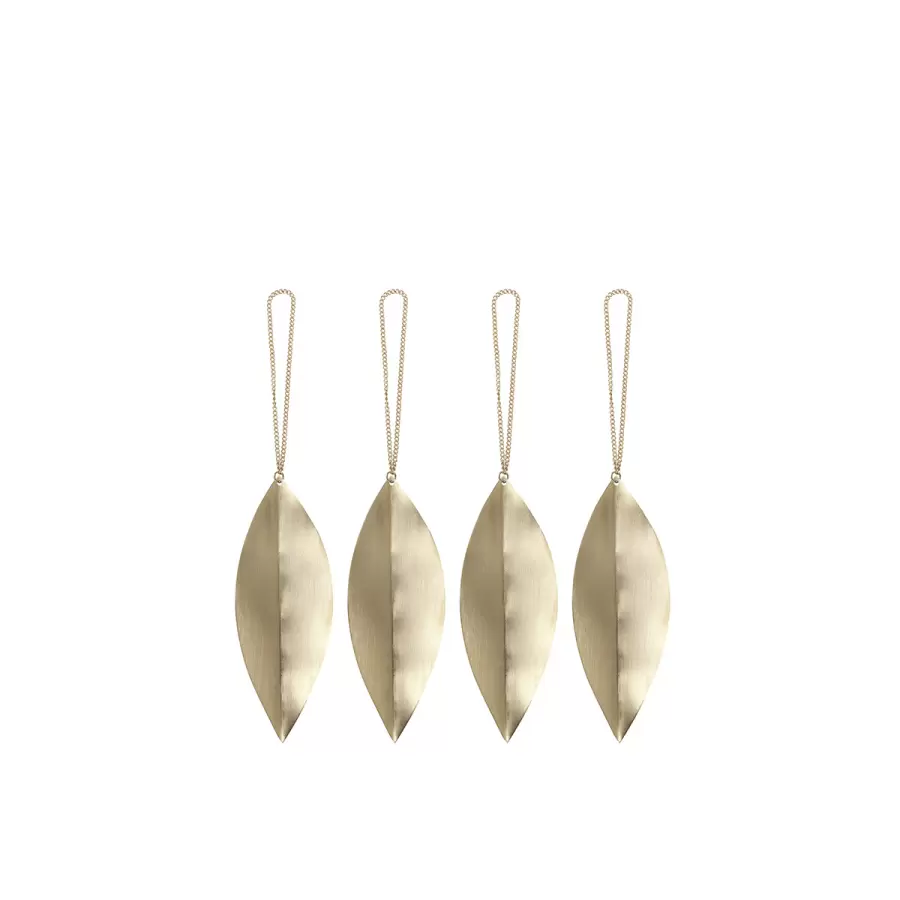 ferm LIVING - Messingornamenter Leaf 4 stk.