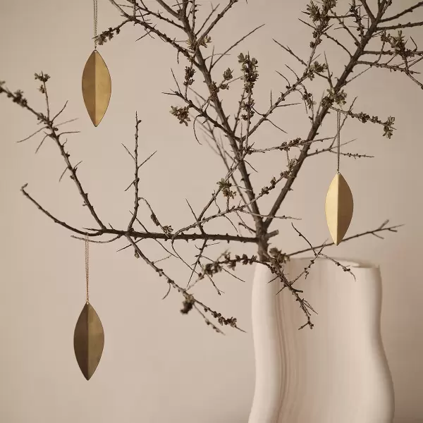 ferm LIVING - Messingornamenter Leaf 4 stk.