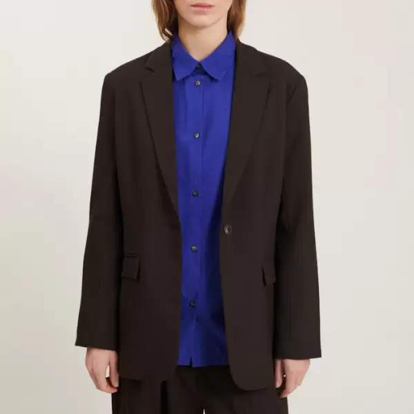 Basic Apparel - Marjorie Blazer, Chocolate Torte