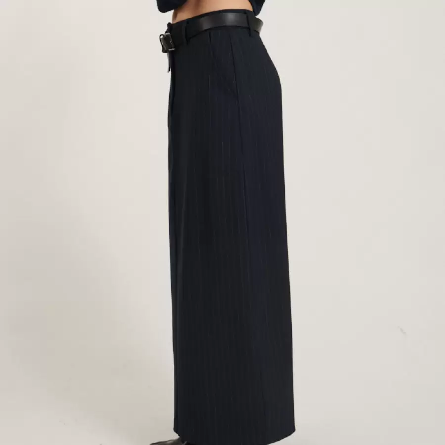 Basic Apparel - Marjorie Long Skirt, Sky Captain