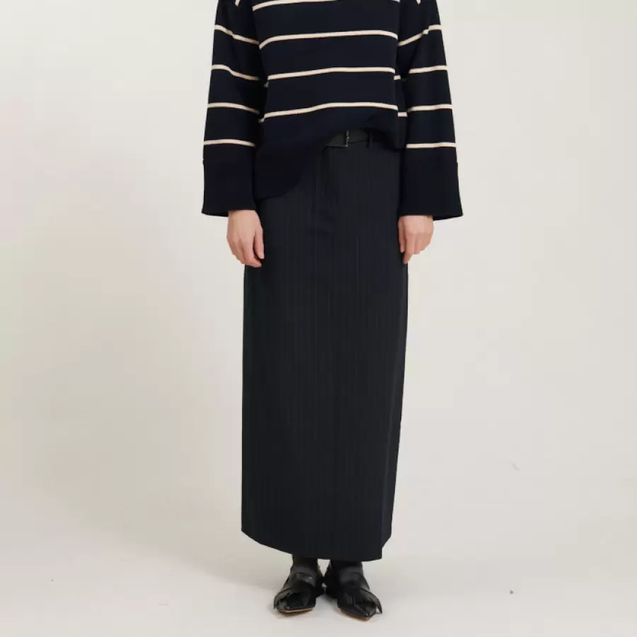 Basic Apparel - Marjorie Long Skirt, Sky Captain