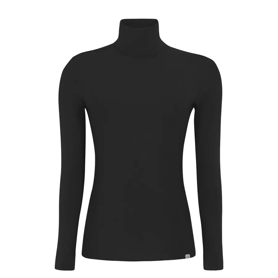 esmé studios - Penelope LS Roll Neck, Sort