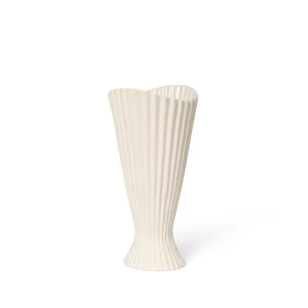 ferm LIVING - Fountain Vase, Offwhite H:23