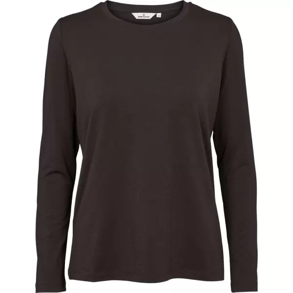 Basic Apparel - Jolanda Langærmet T-shirt, Chocolate