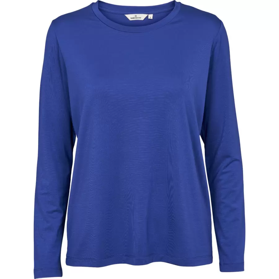 Basic Apparel - Jolanda Langærmet T-shirt, Clematis Blue