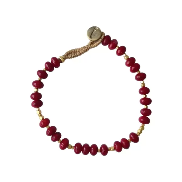 IBU Jewels - Armbånd Kiki, Red Jade