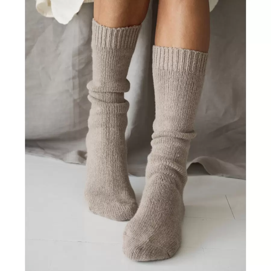 moshi moshi mind - Polar Socks, Taupe