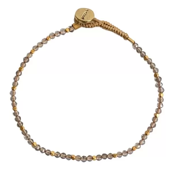 IBU Jewels - Armbånd Lulu Stone Dot, Smoky Quartz