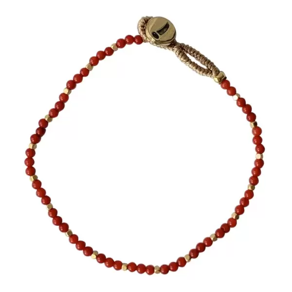 IBU Jewels - Armbånd Lulu Stone Dot, Red Jade