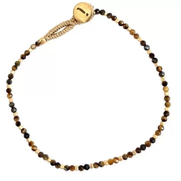 IBU Jewels - Armbånd Lulu Stone Dot, Tiger Eyes