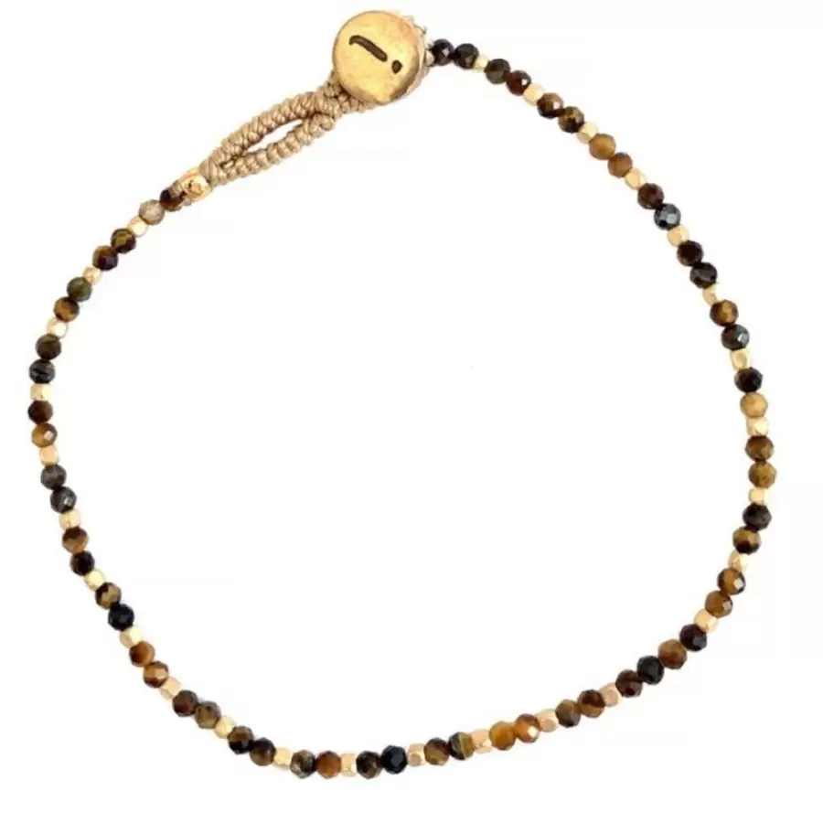 IBU Jewels - Armbånd Lulu Stone Dot, Tiger Eyes