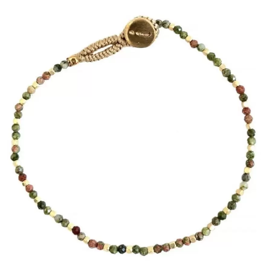 IBU Jewels - Armbånd Lulu Stone Dot, Unakite 