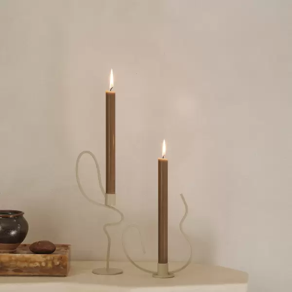 ferm LIVING - Valse lysestage - Lav - Cashmere