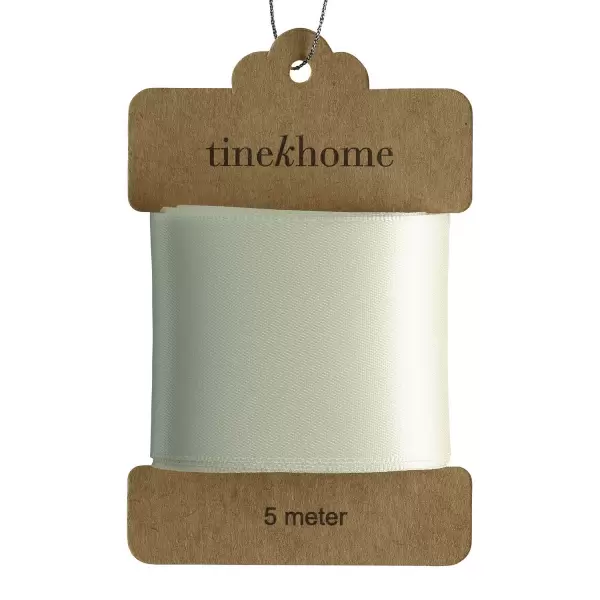 TineK Home - 5m. Satinbånd, Creme B:5cm.