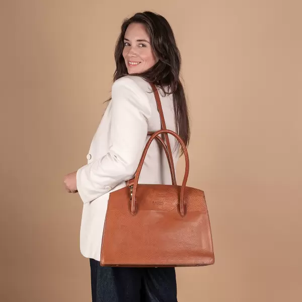 O My Bag - Arbejdstaske Kate, Cognac Stromboli Leather