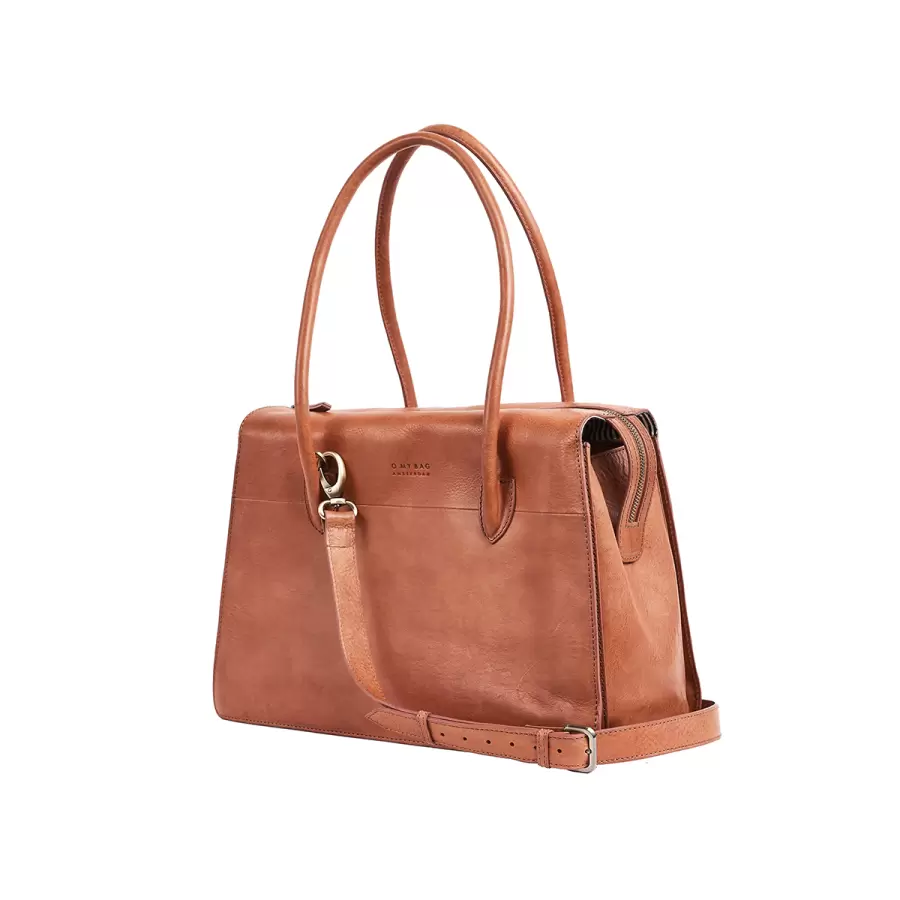 O My Bag - Arbejdstaske Kate, Cognac Stromboli Leather