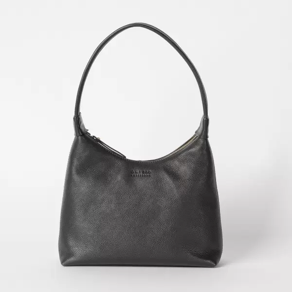 O My Bag - Skuldertaske Nora, Black Soft Grain Leather