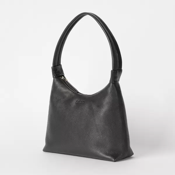 O My Bag - Skuldertaske Nora, Black Soft Grain Leather