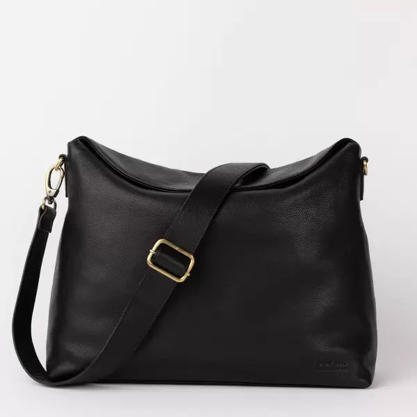 O My Bag - Arbejdstaske Sienna, Black Soft Grain Leather