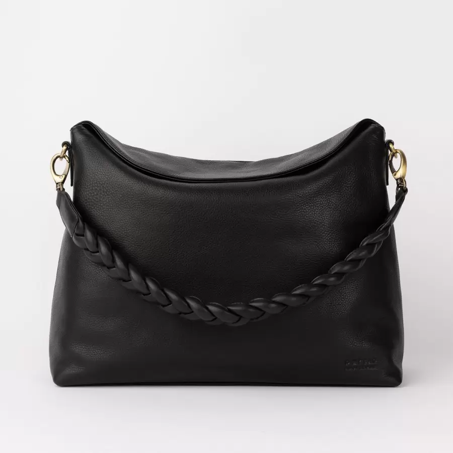 O My Bag - Arbejdstaske Sienna, Black Soft Grain Leather