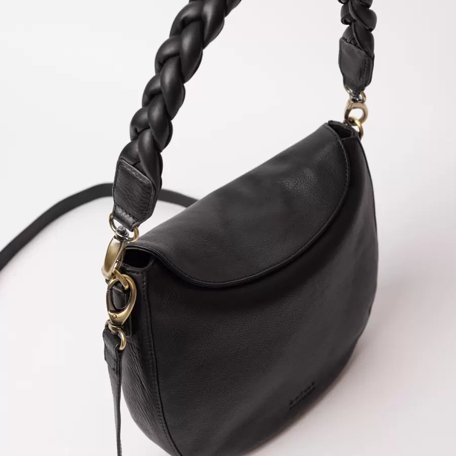 O My Bag - Cross Body Lana, Black Soft Grain Leather