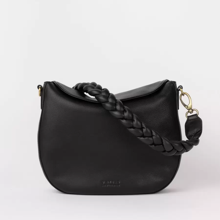 O My Bag - Cross Body Lana, Black Soft Grain Leather