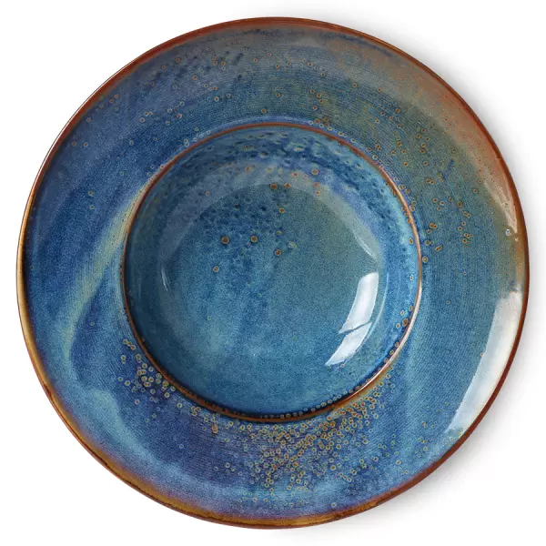 HK living - Pastatallerken Chef Ceramics, Rustic Blue