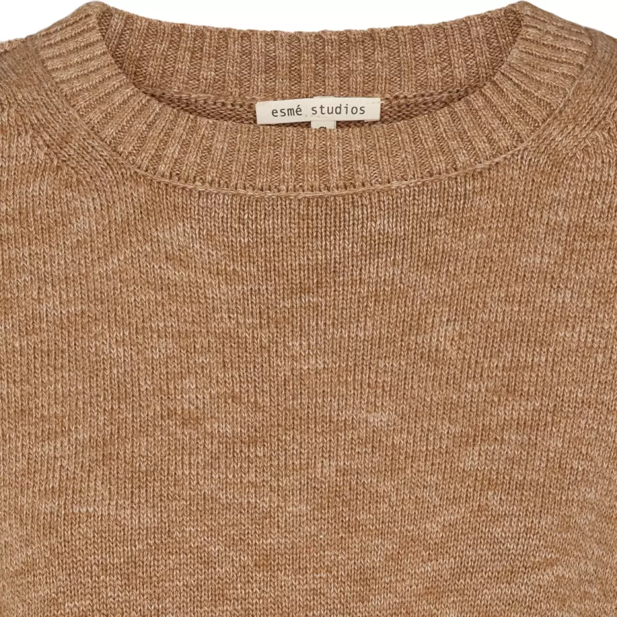 esmé studios - Saga O-neck Pullover, Intense Melange GOTS