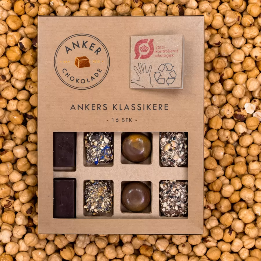 Anker chokolade - Ankers Klassikere 16 stk. Øko