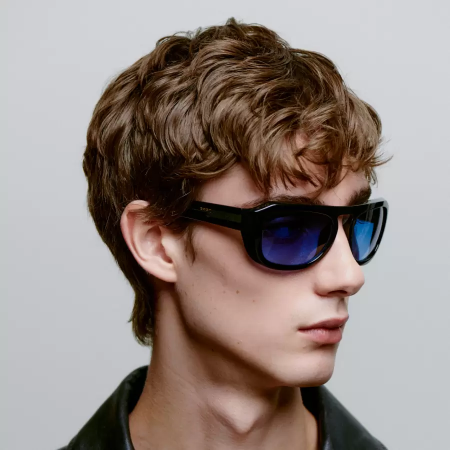 A.Kjærbede - Solbrille Max, Black Blue Lens