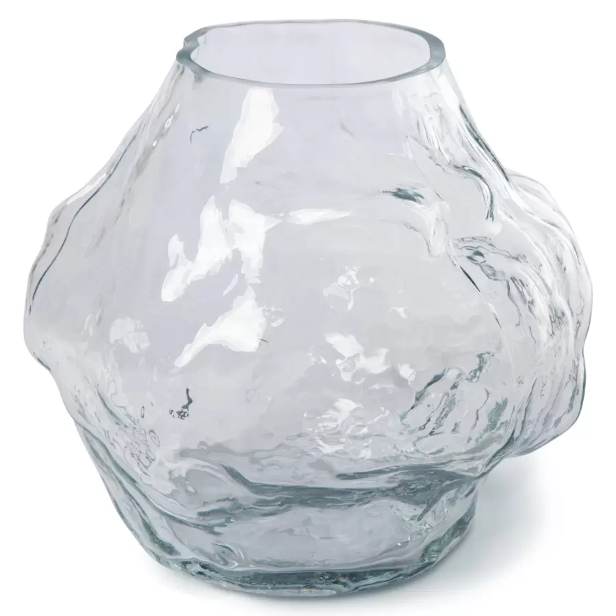 HK living - Cloud Vase Lav, Klart Glas Ø:28*24,5